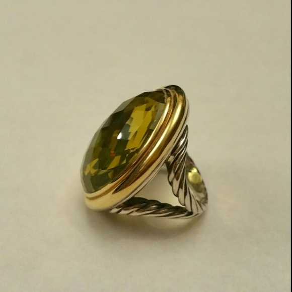 David Yurman Lemon Citrine SS/18K Ring - Picture 5 of 9